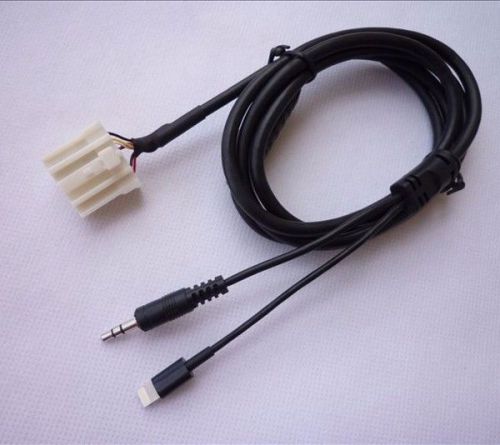 Car aux-in audio cable adapter with removal keys for mazda 2 3 5 6 iphone 5 6 6s