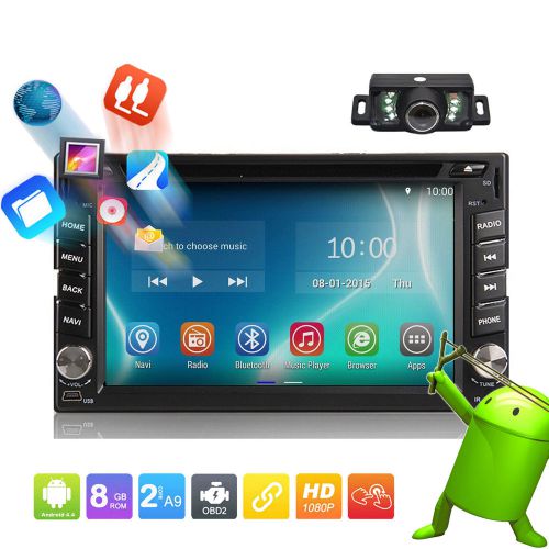 6.2&#034; double 2din car dvd radio stereo android 4.4 wifi 3g gps bluetooth + camera