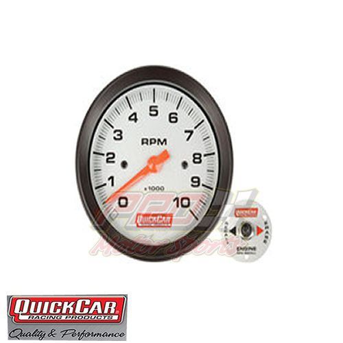 Quickcar  0-10000 rpm w/remote recall ( 3 3/8 silver face) imca drag 611-6002