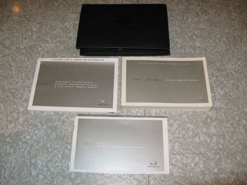 2008 infiniti g g37 coupe oem owner&#039;s owners manual set with case