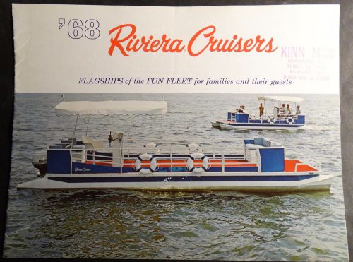 Vintage 1968 riviera cruisers boats sales brochure 8 pages  (407)