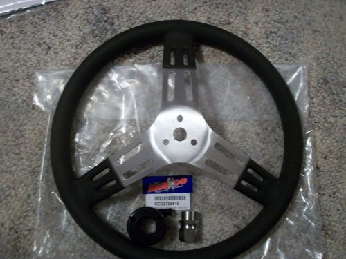 New rebco 15 in alum dished steering wheel with hex disconnect.. dirt late model