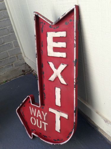 Exit way out large metal cinema drive-in cafe garage warehouse mancave arcade