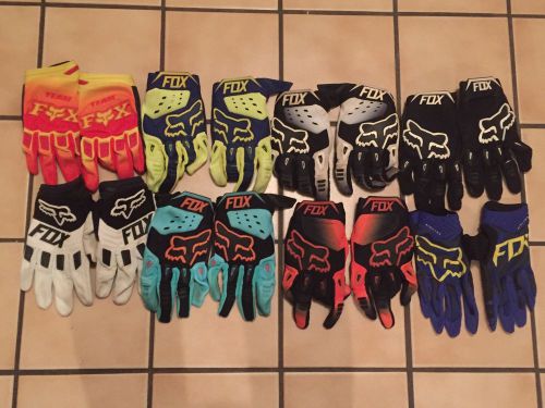 Fox mx gloves - 8 pairs size large pawtectors dirtpaws match your pants &amp; jersey