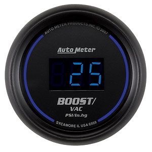 Auto meter 6959 cobalt digital gauge 2-1/16&#034; boost/vacuum 30/ 30 digital black