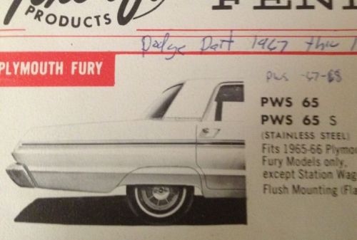 New foxcraft 1965-66 plymouth fury fender skirts  foxcraft
