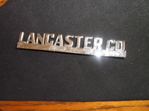 Vintage la france precision casting chrome emblem lancaster co car dealer