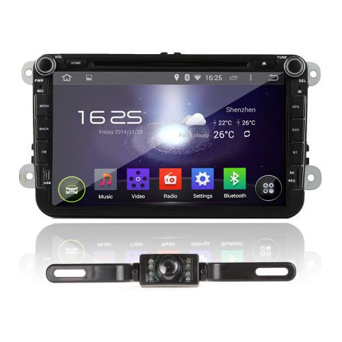 Android 4.4 kitkat os 7&#034; 2din car dvd player gps radio stereo wifi for vw+camera