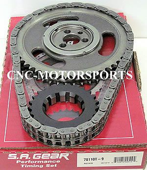 Bbc bb chevy 396 427 454 sa gear double roller timing chain thrust bearing 9 key