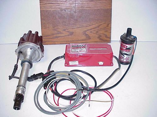 Msd pro billet chevy distributor &amp; 6aln ignition box &amp; coil system r1 imca ump