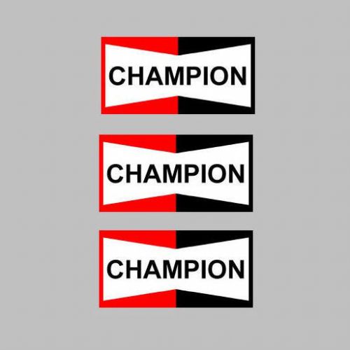 3 spark plug decals stickers champion logo