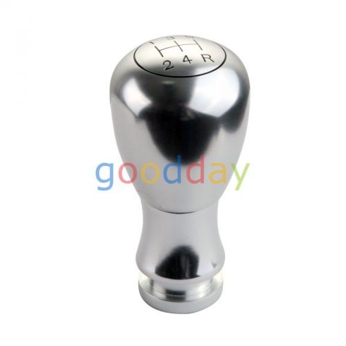 Silver 5 speed gear universal manual smooth car stick shift knob shifter lever