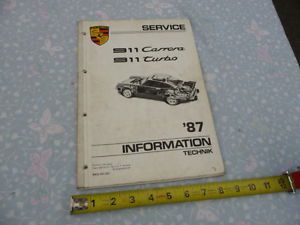 1987 porsche 911 carrera 911 turbo factory oem book 87 information technik