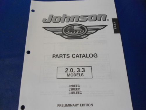 1998  johnson parts catalog , 2.0, 3.3 models