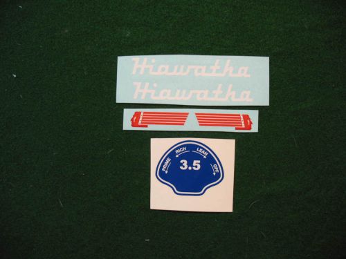 Antique hiawatha outboard motor decals