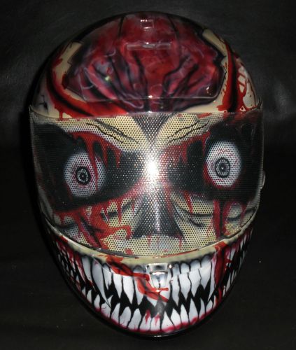 Painted by airbrush helmet air brush shoei rf 900 airbrushed  motorcycle skull m