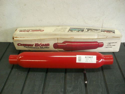 Vintage red glass pack muffler cherry bomb exhaust system rat rod custom cruiser