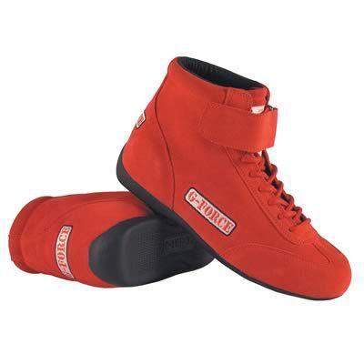 G-force racing 0235090rd driving shoes race grip mid-top red men's size 9 pair