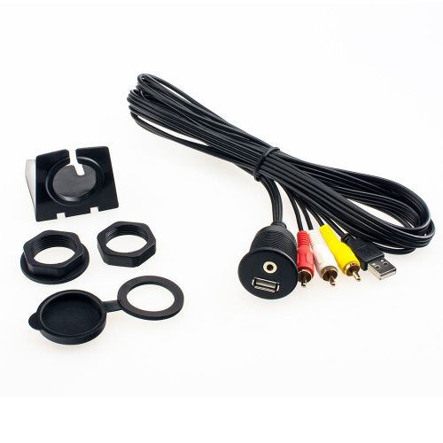 Aux + video + usb + installation construction jack &amp; 2m extension for pc, ca