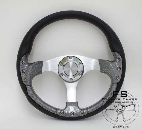 Performance i steering wheel (6 hole x 2 3/4" bolt pattern) black / carbon fiber