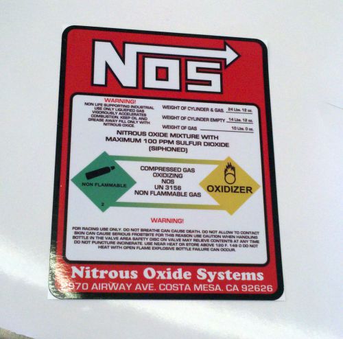 3 pcs. nos nitrous oxide 20lb bottle labels decal super high quality 5.5&#034;x7&#034;