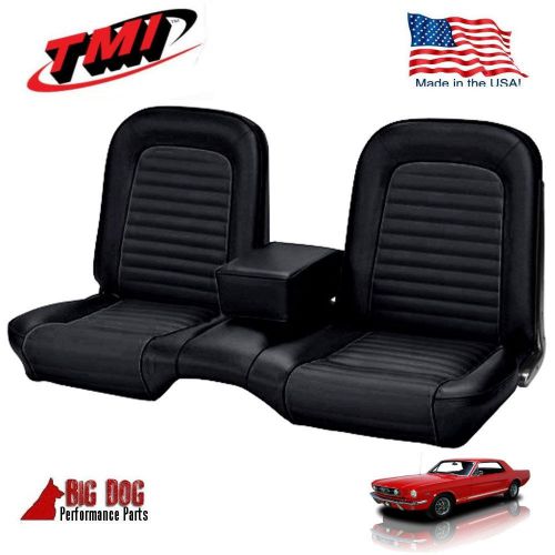 1966 ford mustang black front bench seat upholstery made in usa by tmi
