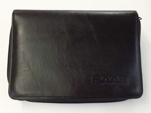 2000 saab 9-3 owners manual in black zippered case original oem
