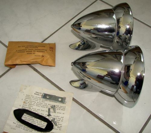 Vintage chrome bullet mirrors classic  muscle car,hot rod ,restomod,complete kit