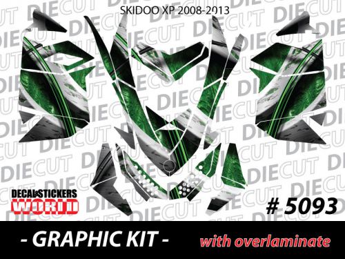 Ski-doo xp mxz snowmobile sled wrap graphics sticker decal kit 2008-2013 5093