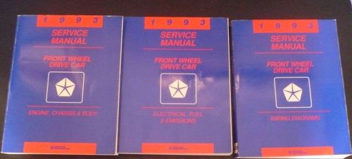 1993 chrysler front wheel drive car set of service manuals