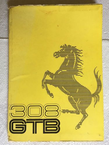 1975 ferrari 308 gtb owner&#039;s manual