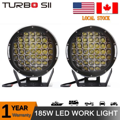 2x 9inch round 185w cree led driving drl lamp spot work light replace arb truck