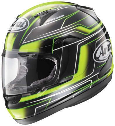 Arai rx-q electric green motorcycle helmet