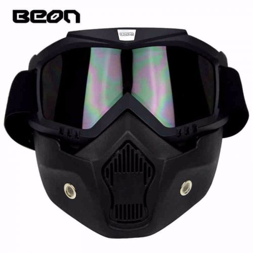 Beon motorcycle face mask dust mask with detachable goggles and mouth filter