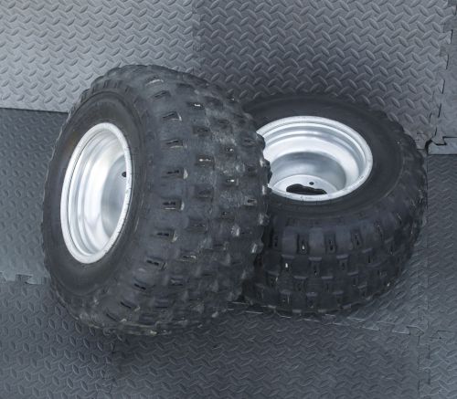 Dunlop kt355 rear tires wheels aluminum rims yamaha banshee yfz450 raptor h-43