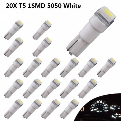 20 x super white t5 dashboard gauge 5050 1smd led 12v instrument lights bulbs 72