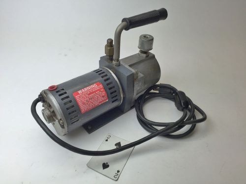 A/c vacuum pump sarvac 8803 sargent welch usa made 1/8hp ge motor works good