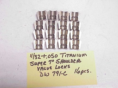 16 del west titanium super 7° shoulder valve locks 11/32&#034; +.050  bead  nascar