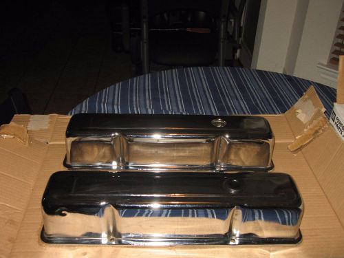 Sbc small block chevy chevrolet chrome valve covers used