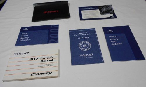 2007 toyota camry owner&#039;s manual 6/pc.set &amp; black toyota factory case.free s/h