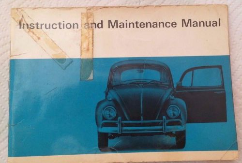 Vintage original 1967 volkswagen instruction and maintenance manual