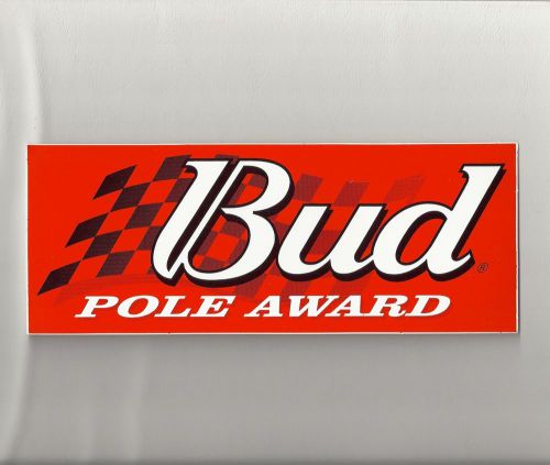 Bud pole award racing sticker decal official budweiser nascar toolbox car