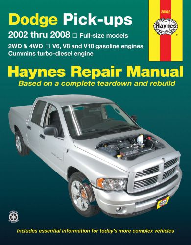 Haynes manual 30042 2002-2008 dodge ram