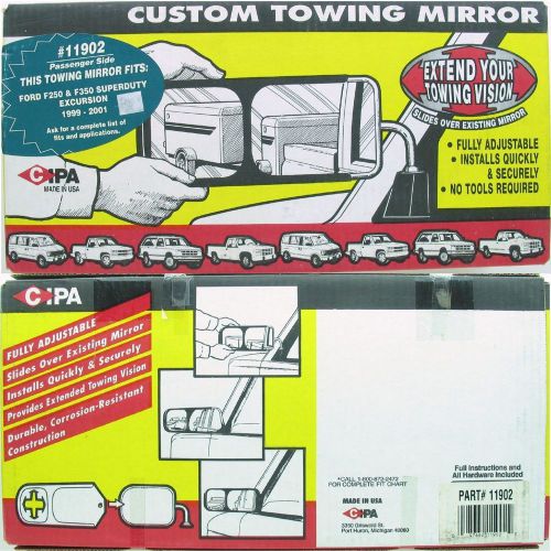 Custom towing mirror cipa 11901 11902 f250 f350 super duty excursion 1999 - 2005