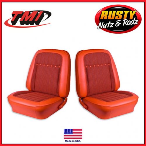 69 camaro bucket seat covers upholstery + rear bench deluxe houndstooth tmi usa