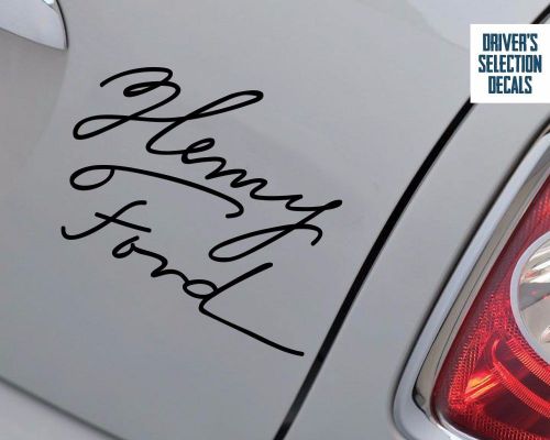 Henry ford signature sticker window decal