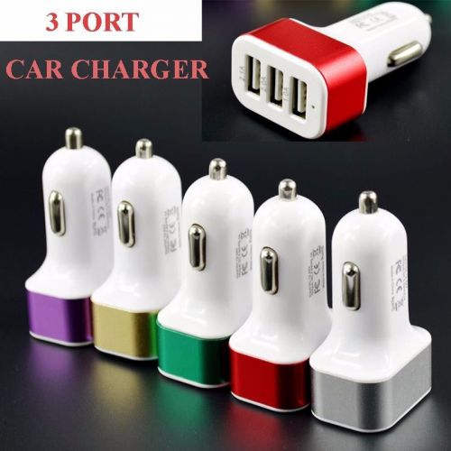Triple universal usb car charger 3 port car-charger adapter socket