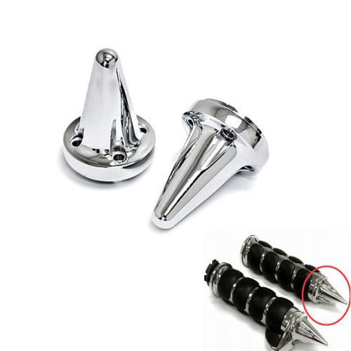 Chrome spike bar ends stiletto caps for comfort style motorcycle cruiser grips