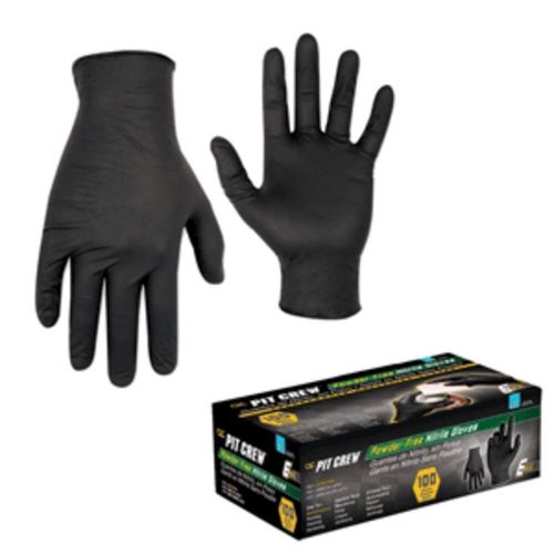 Clc black nitrile disposable glove - box of 100 - large