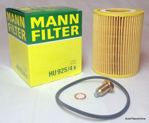 Bmw oem mann oil filter kit &amp; magnetic oil drain plug e39 530i 525i 528i m54 m52